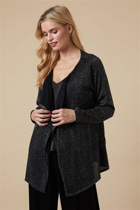 metallic cooling fabric cardigan|Metallic Cardigans .